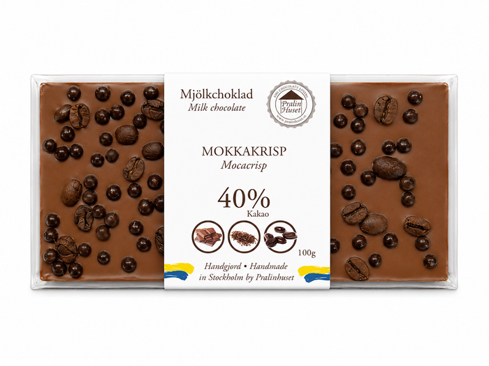 Chokladkaka 40 % Mokkakrisp 100 g