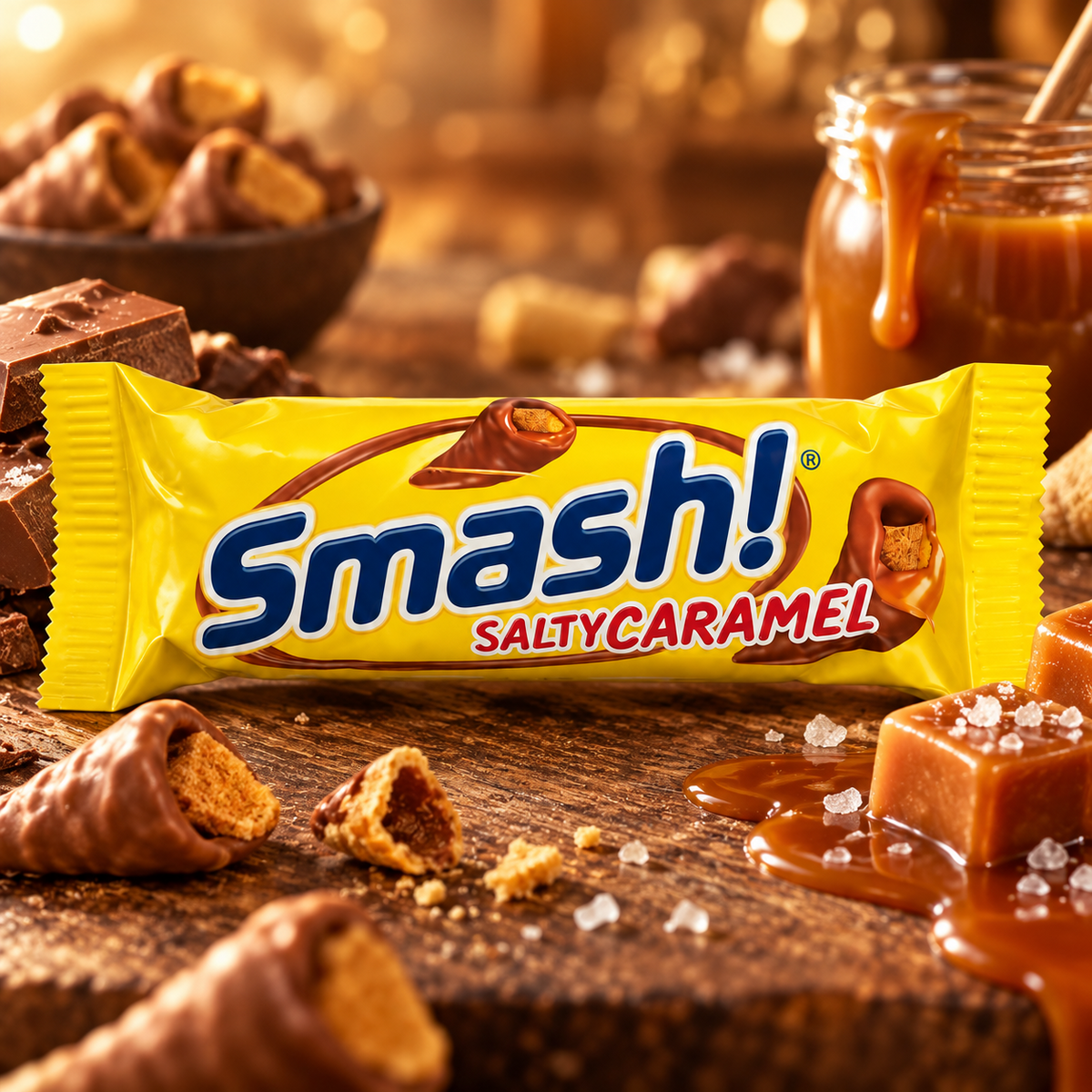 OLW Smash! Salty Caramel 40 g lifestylebild