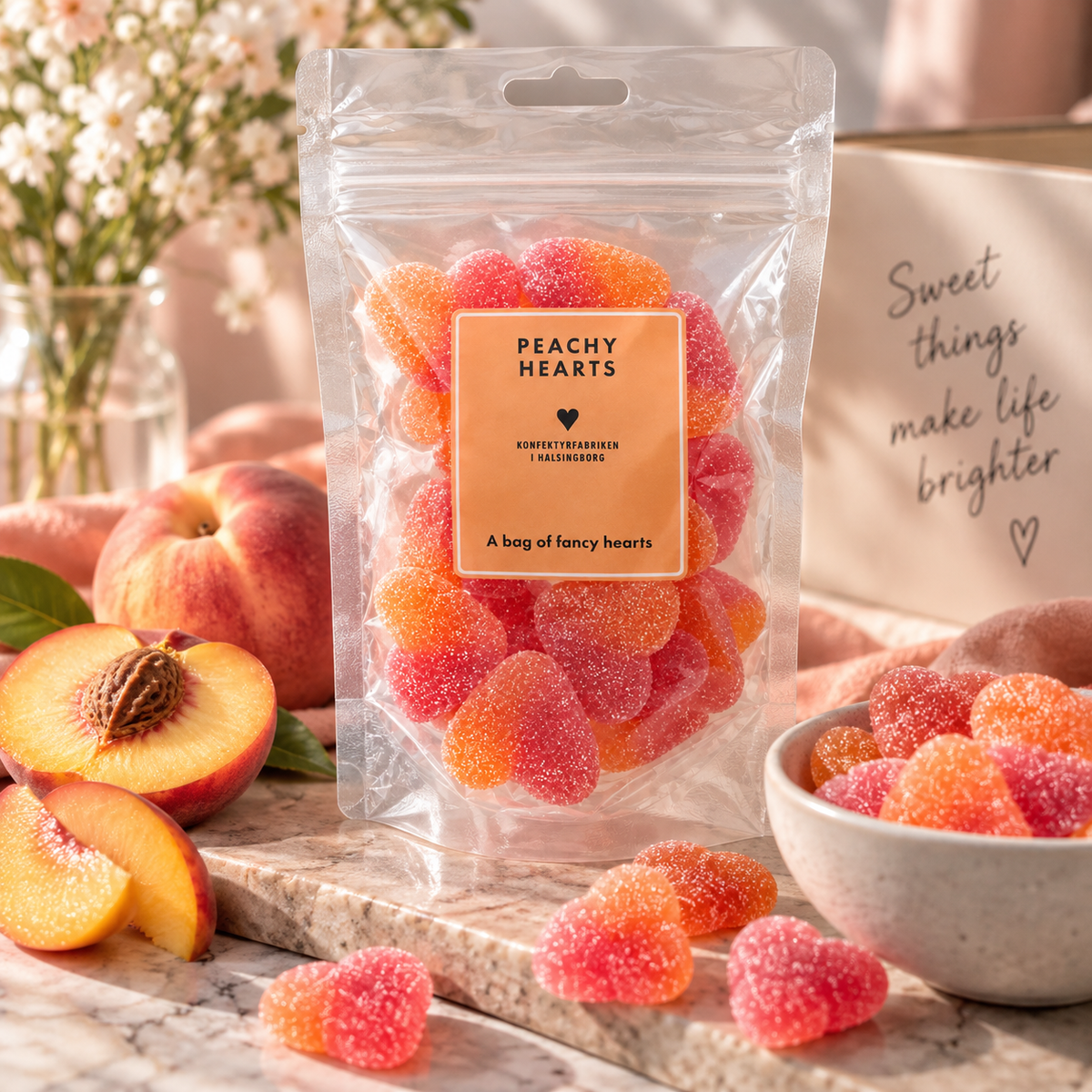 Peachy Hearts Persikohjärtan 180 g