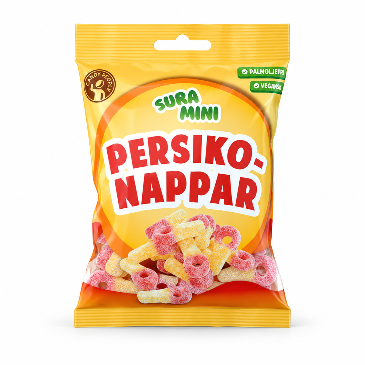 Sura Mini Persikonappar 70 g