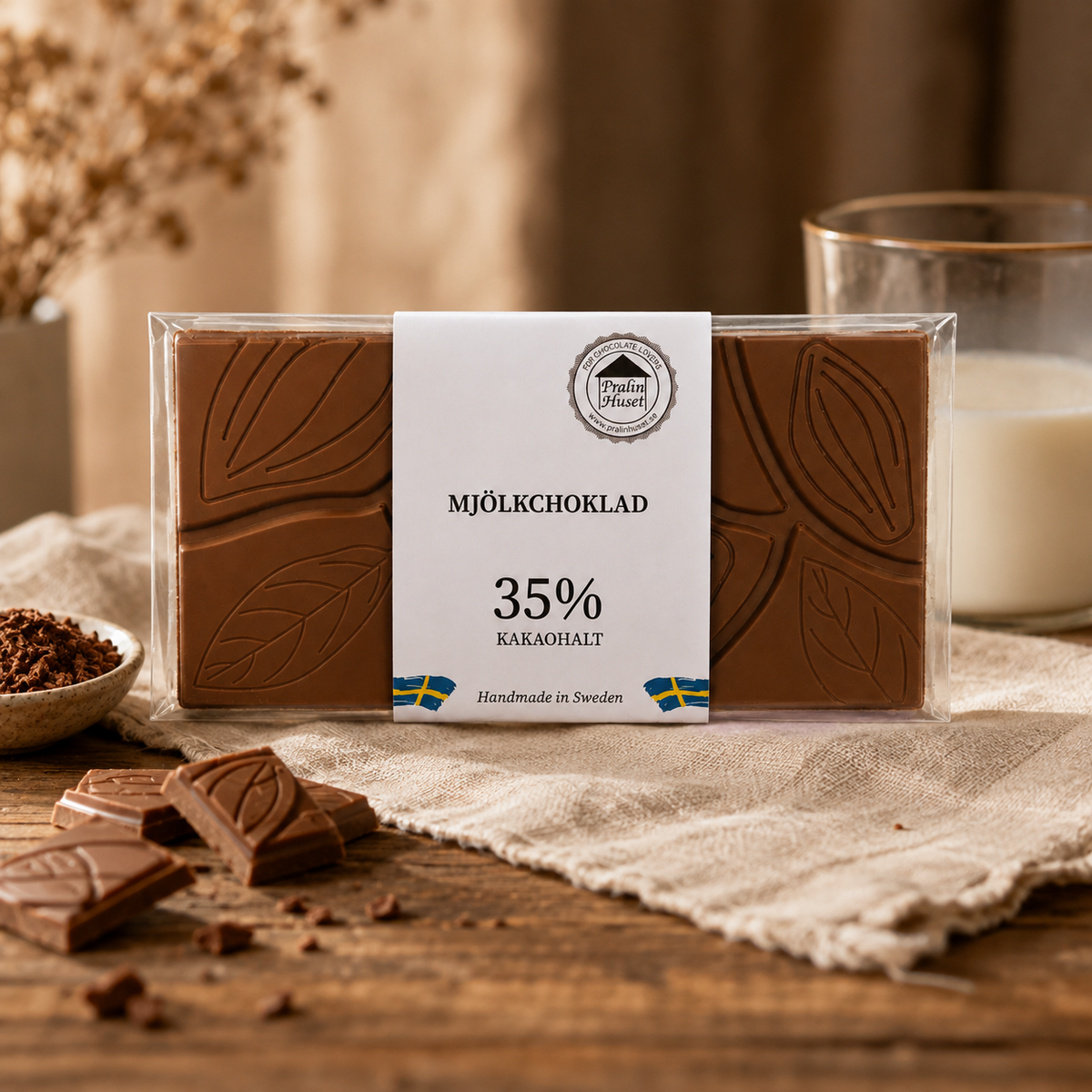 Pralinhuset Mjölkchoklad 35% lifestylebild