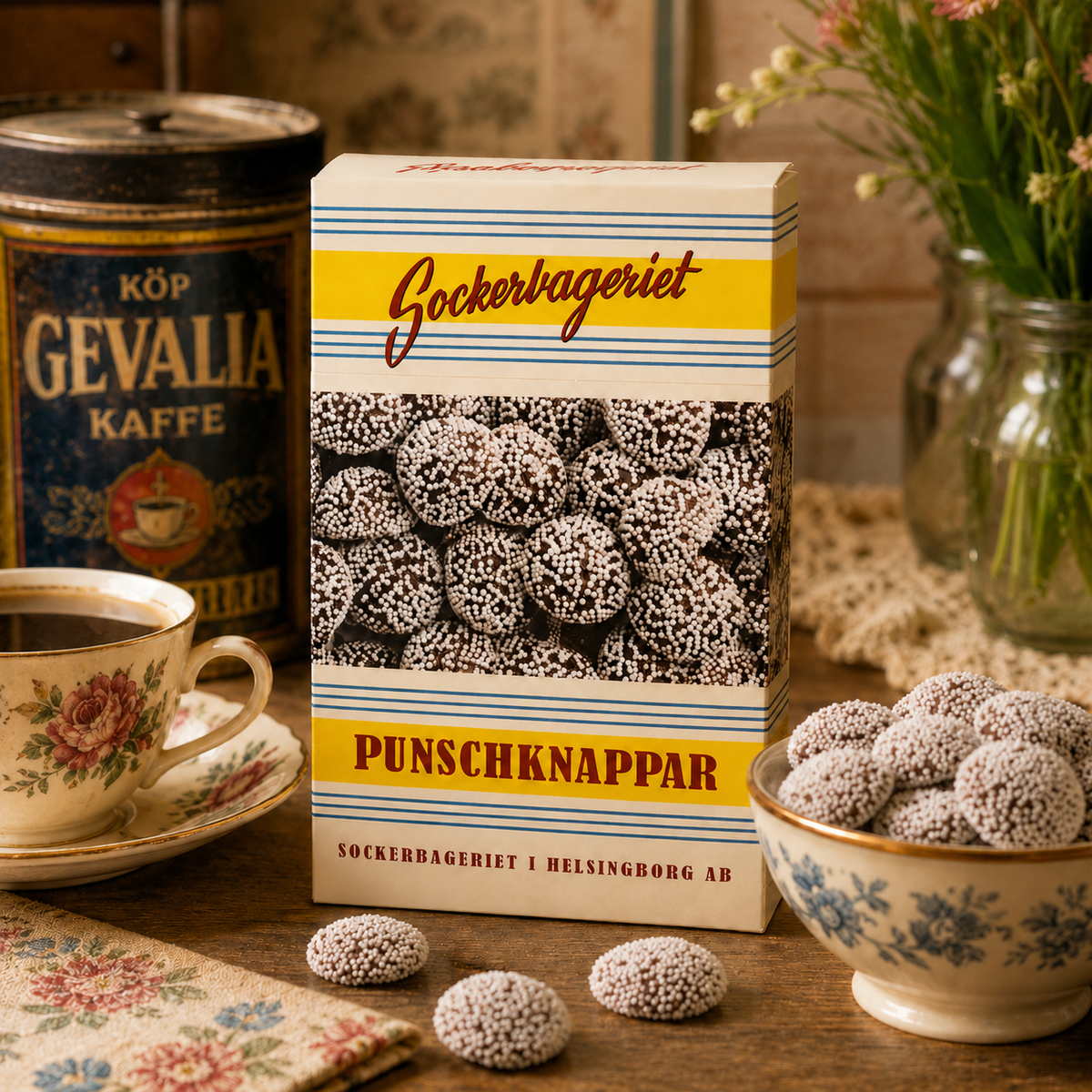 Punschknappar i ask 100 g