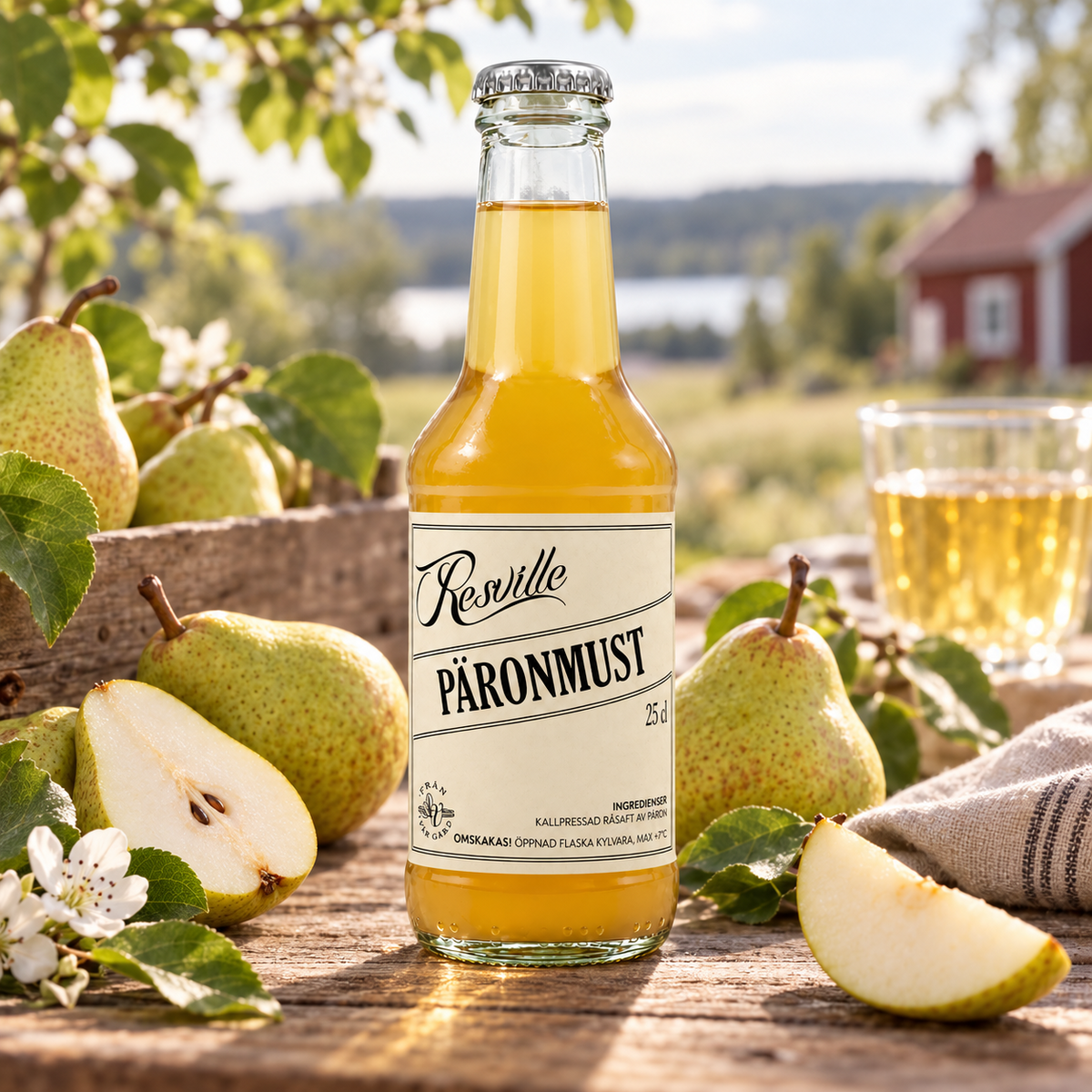 Resville Päronmust 25 cl i päronmiljö