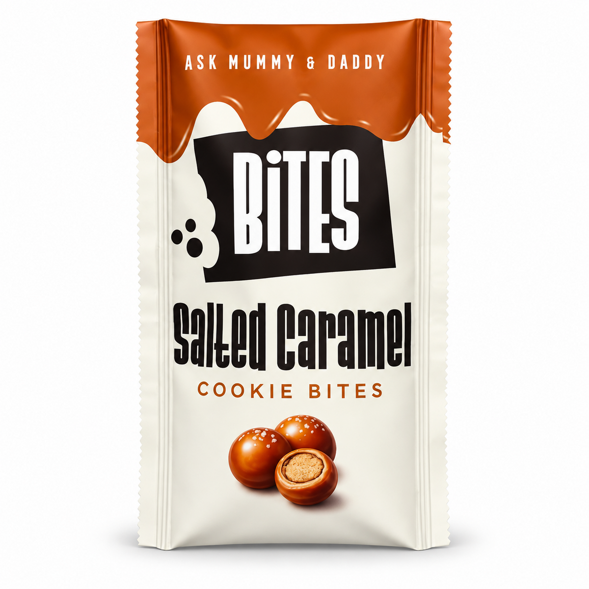 Ask Mummy & Daddy Salted Caramel Cookie Bites 30 g – produktbild