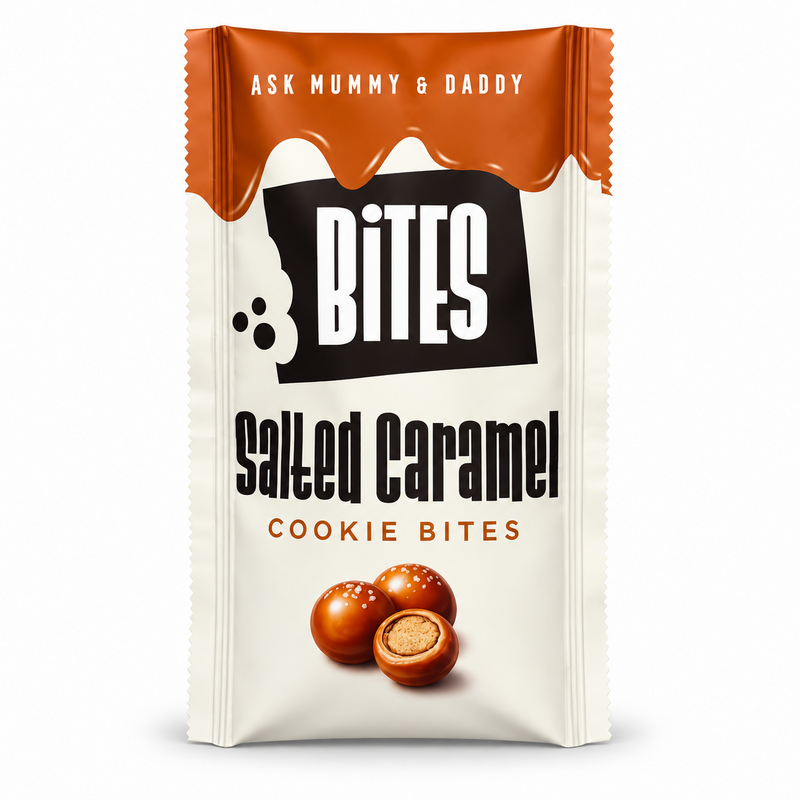 Ask Mummy & Daddy Salted Caramel Cookie Bites 30 g – produktbild