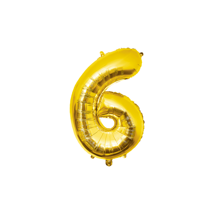 Sifferballong guld – 6