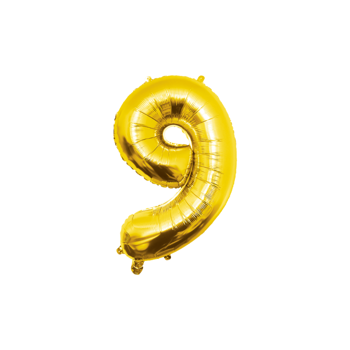 Sifferballong guld – 9