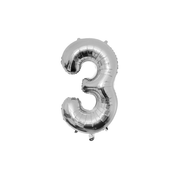 Sifferballong silver – 3