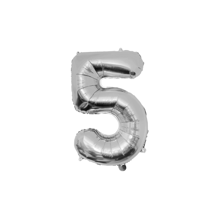 Sifferballong silver – 5