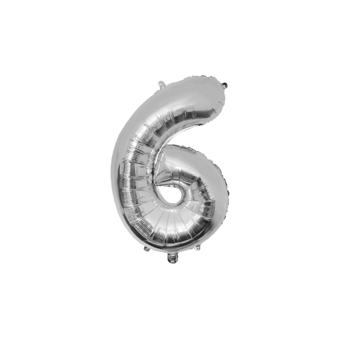 Sifferballong silver – 6