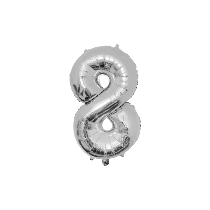 Sifferballong silver – 8