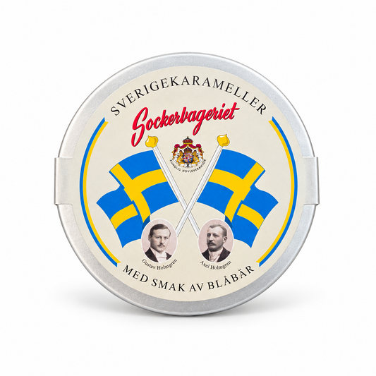 Sockerbageriet Sverigekarameller med smak av blåbär
