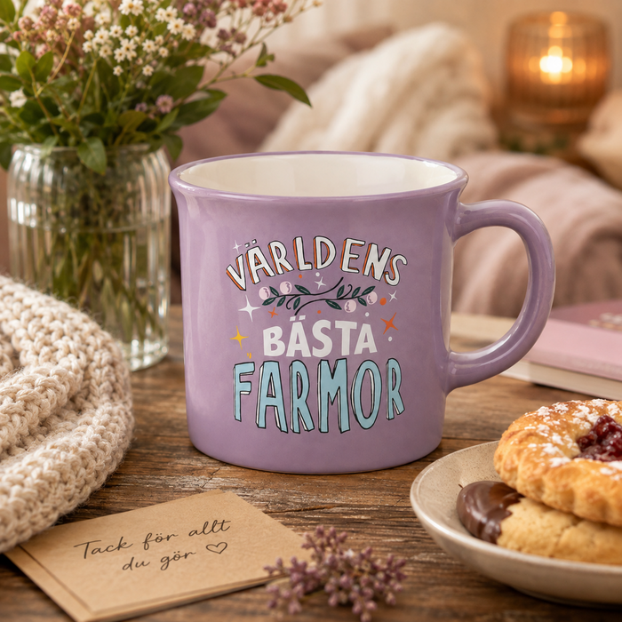 Mugg Världens bästa farmor - lifestylebild