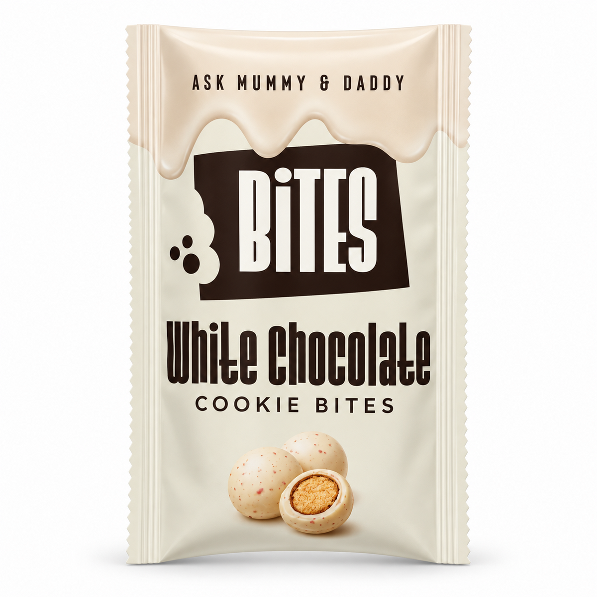 Ask Mummy & Daddy White Chocolate Cookie Bites – produktbild