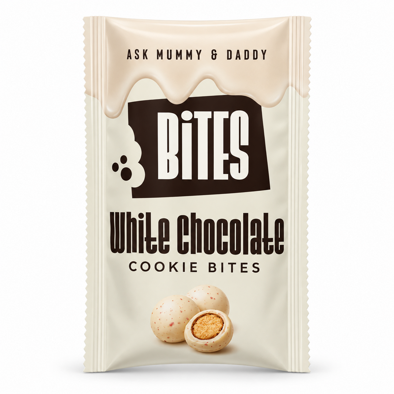 Ask Mummy & Daddy White Chocolate Cookie Bites – produktbild